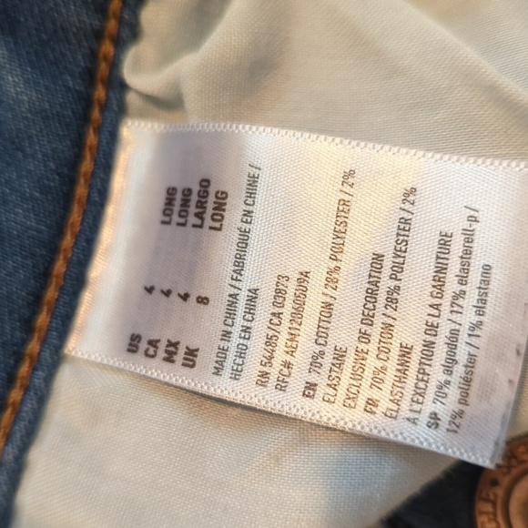 American Eagle Outfitters Super Low Jegging US Women's Size 4 Long Ripped - Picture 11 of 14